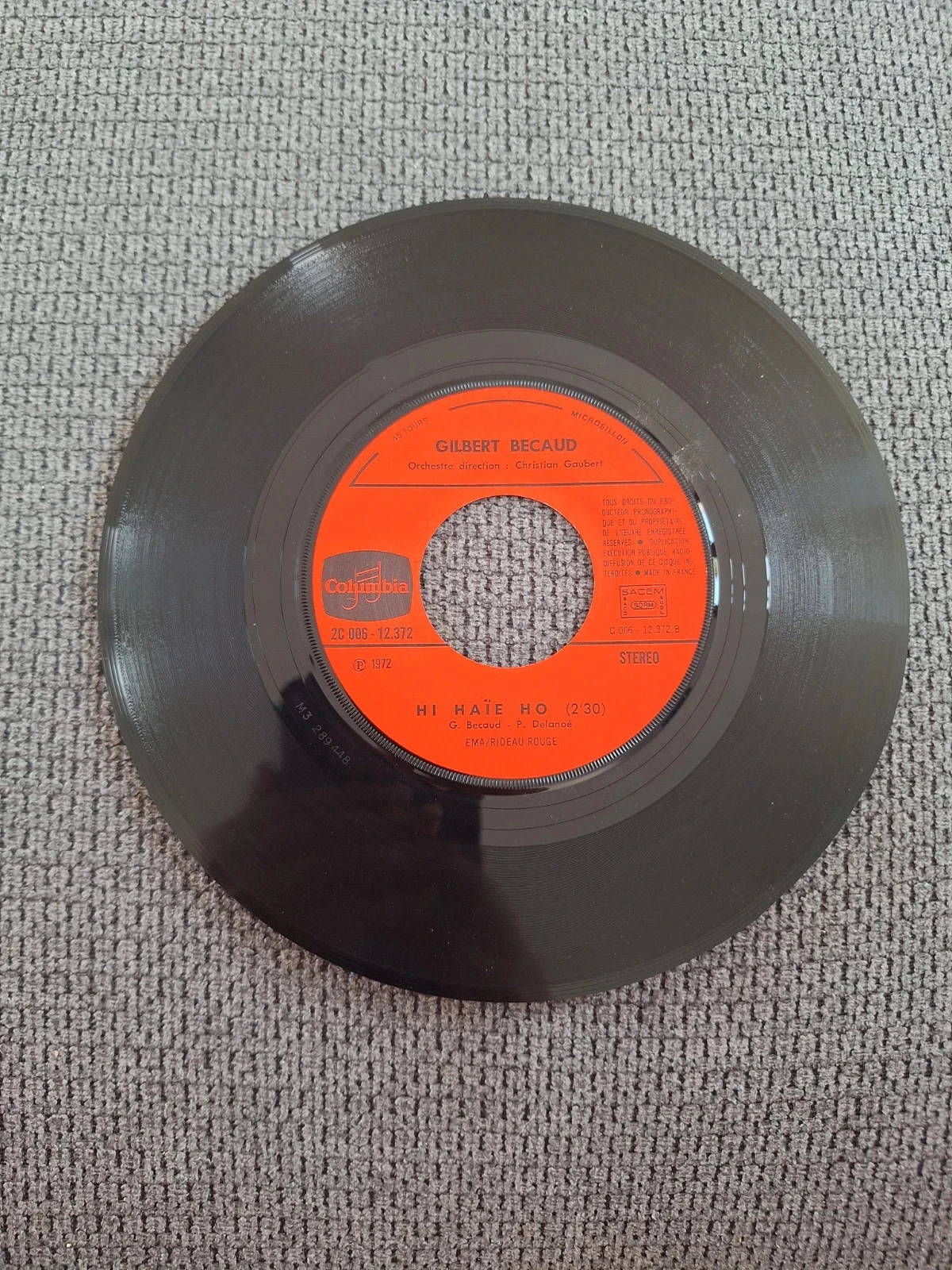Disco de vinil de 45 RPM Columbia 2C 006 12372 – photo 4